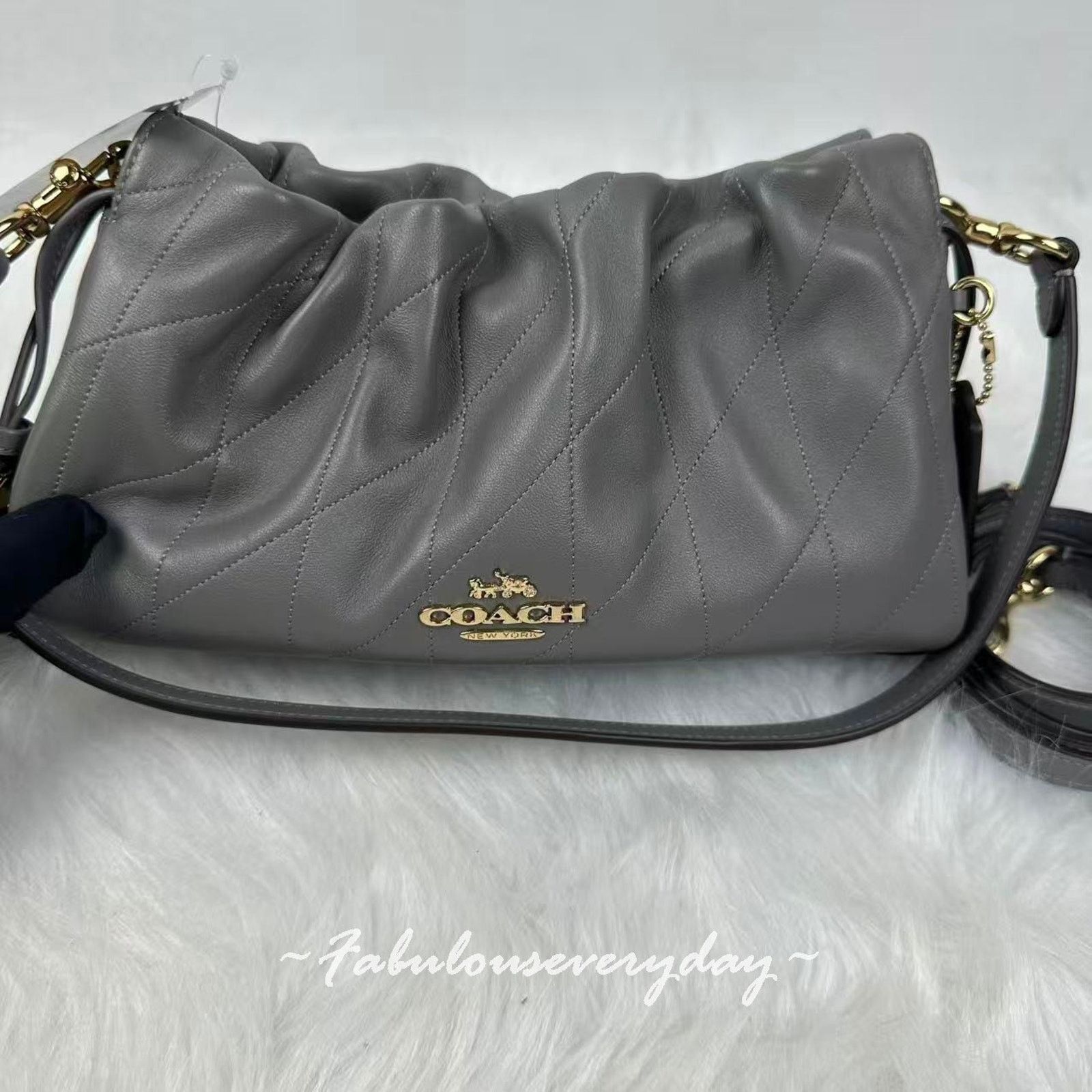 Coach Coach Faye Shoulder Bag Quilting Nappa Leather/Slate CCZ54 Size ONE SIZE - 2 Thumbnail
