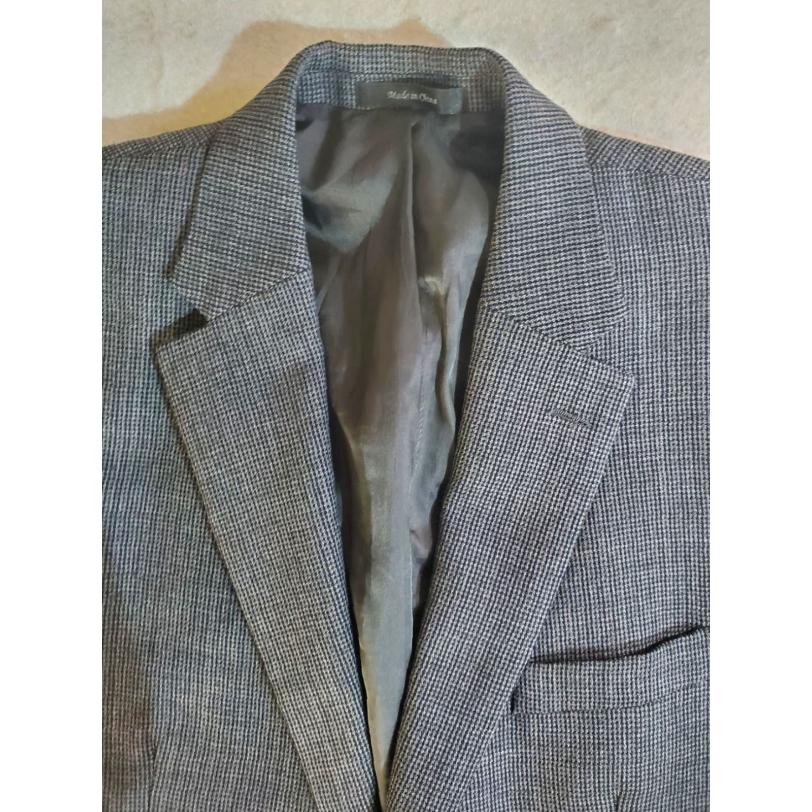 Chaps Chaps Ralph Lauren Signature Blazer Mens 44R Gray 100% Wool Sports Coat Size 44R - 3 Thumbnail