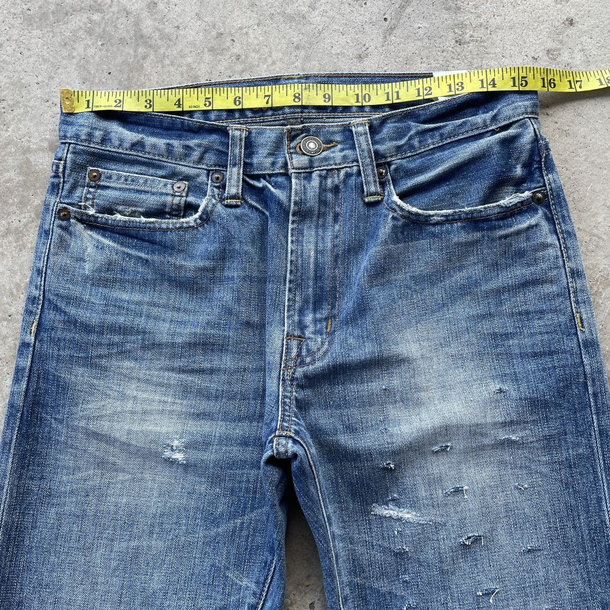 American Eagle Outfitters × Jean × Vintage Vintage American Eagle Outfitters Distressed Faded Jeans Size US 31 - 5 Thumbnail