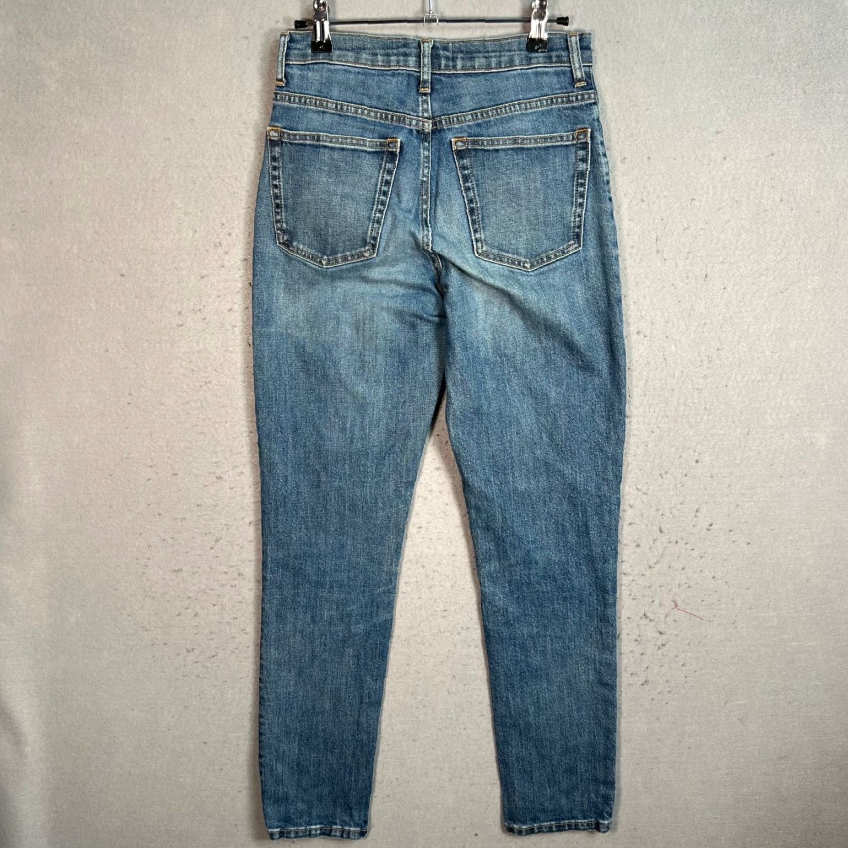 Everlane Everlane The Cheeky Jean Womens High-Rise Skinny Denim Size 24 Tall Blue 5-Pocket Stretch Jeans Womens Jeans Size 42" / US 20 - 2 Thumbnail