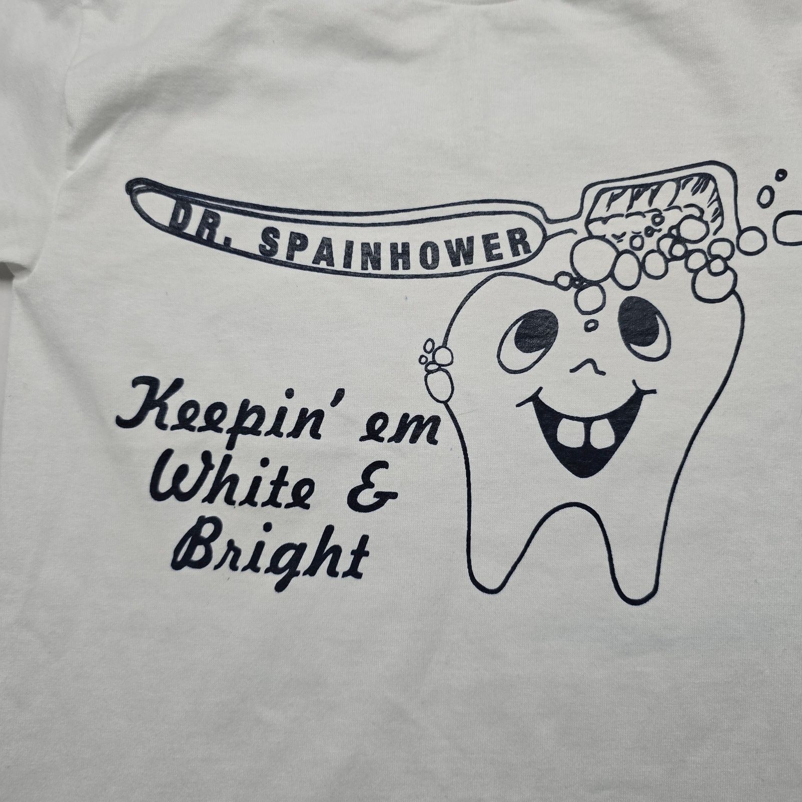 Jerzees × Vintage Vintage Dentist Shirt Youth Small White Tooth Dental Shirt Size S / US 4 / IT 40 - 4 Thumbnail