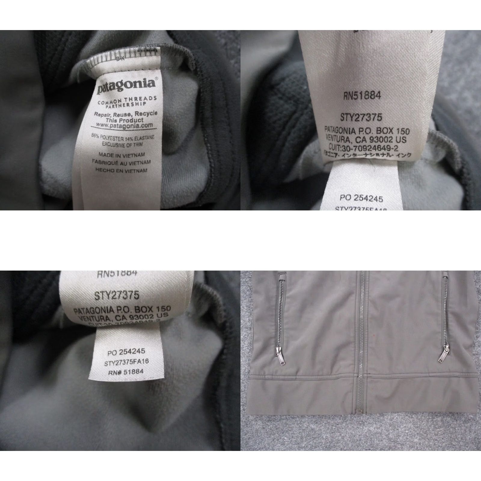 Patagonia Patagonia Jacket Mens S Gray Windbreaker Zip Pockets Thermal Windproof Outdoor 27375 Size US S / EU 44-46 / 1 - 8 Thumbnail