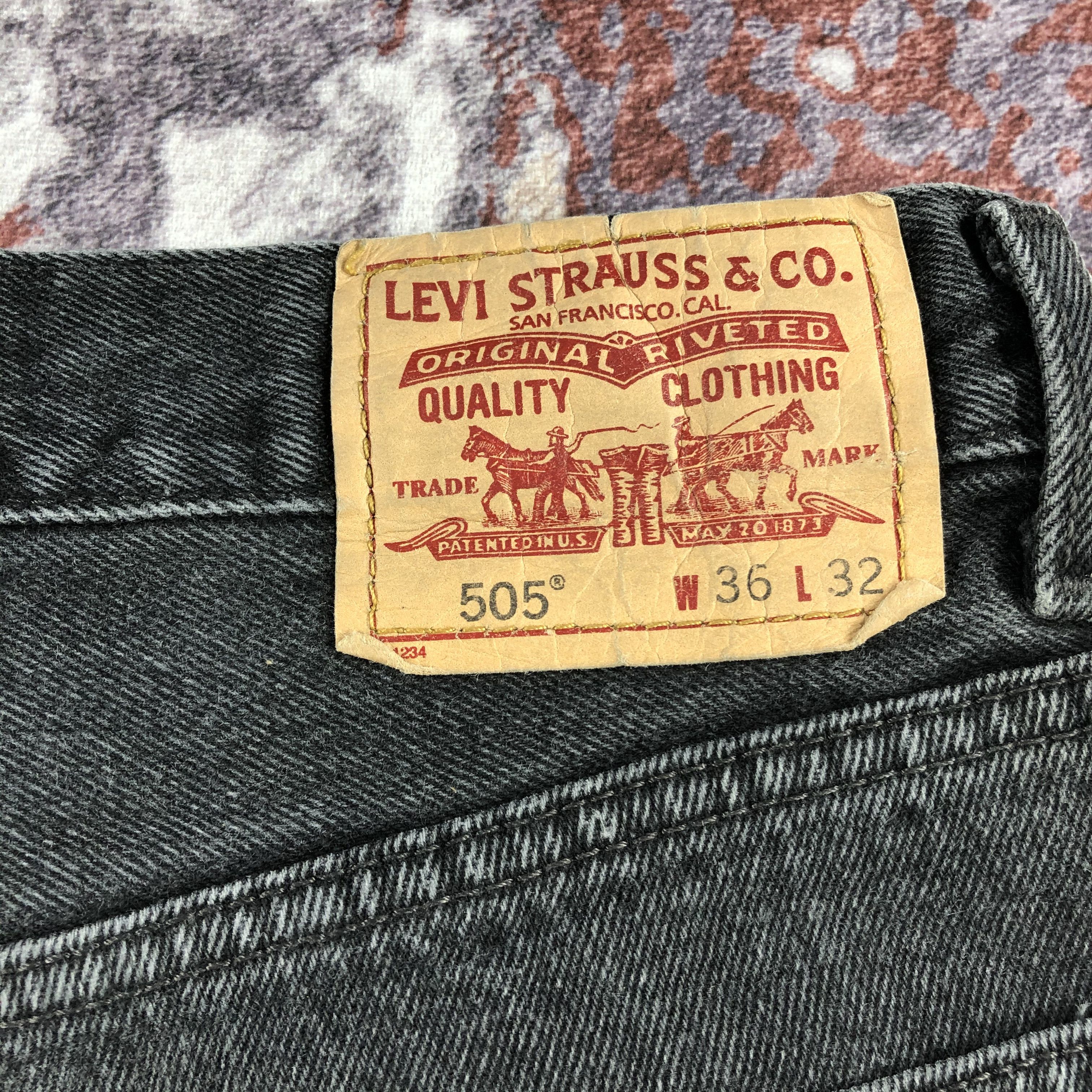 Levi's × Vintage Vintage Faded Black Levis 505 Jeans-JM2557 Size US 36 / EU 52 - 7 Thumbnail