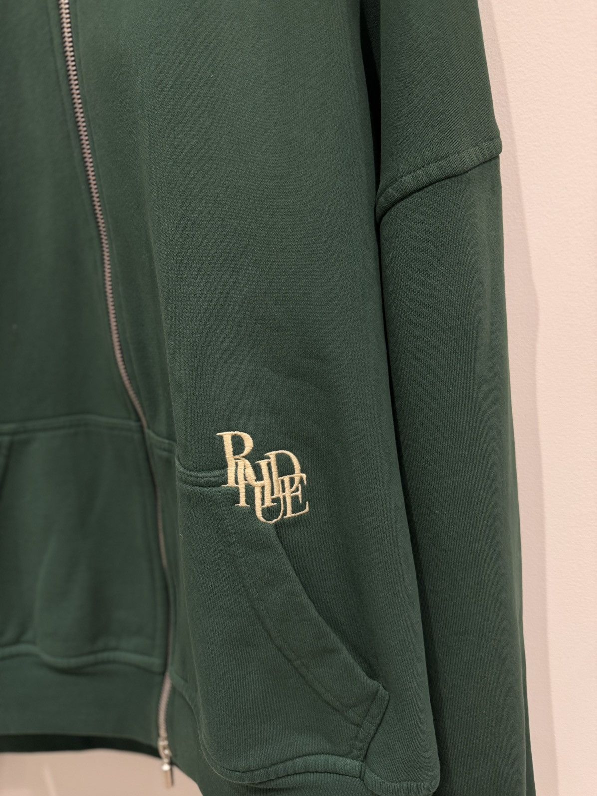 Rhude Rhude Raglan Zip Hoodie Green Size: L Size US L / EU 52-54 / 3 - 3 Thumbnail
