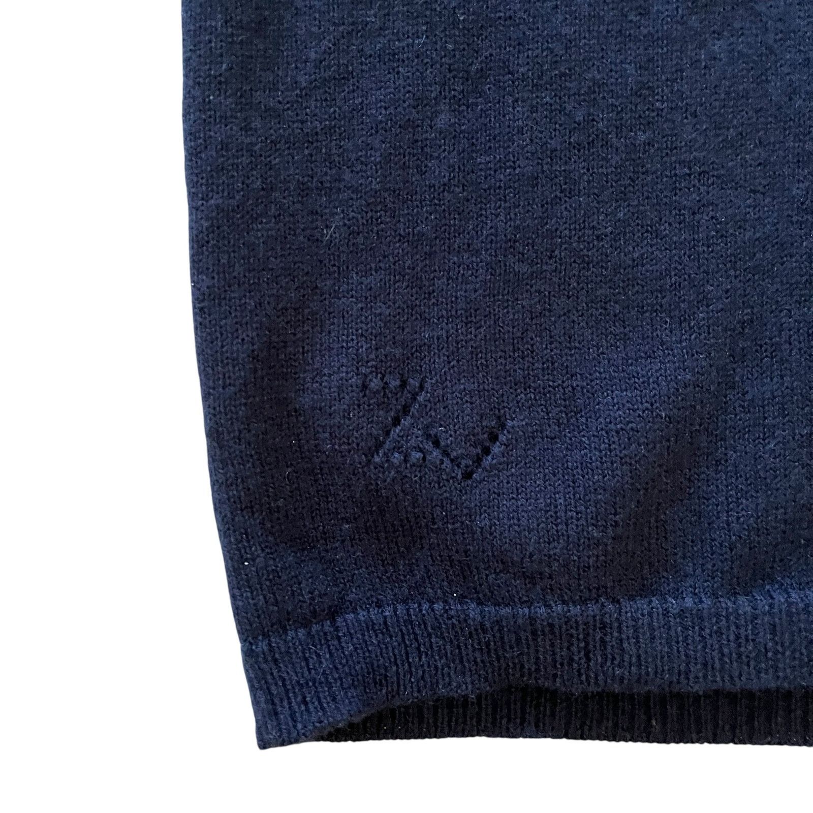 Zadig & Voltaire Zadig & Voltaire Navy Wool Cashmere Leather Wolf Sweater Size US S / EU 44-46 / 1 - 5 Thumbnail