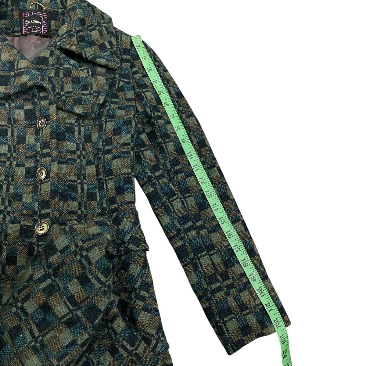 Other Vintage 60s Elgee Of London Wool Long Button Jacket Size M / US 6-8 / IT 42-44 - 14 Thumbnail