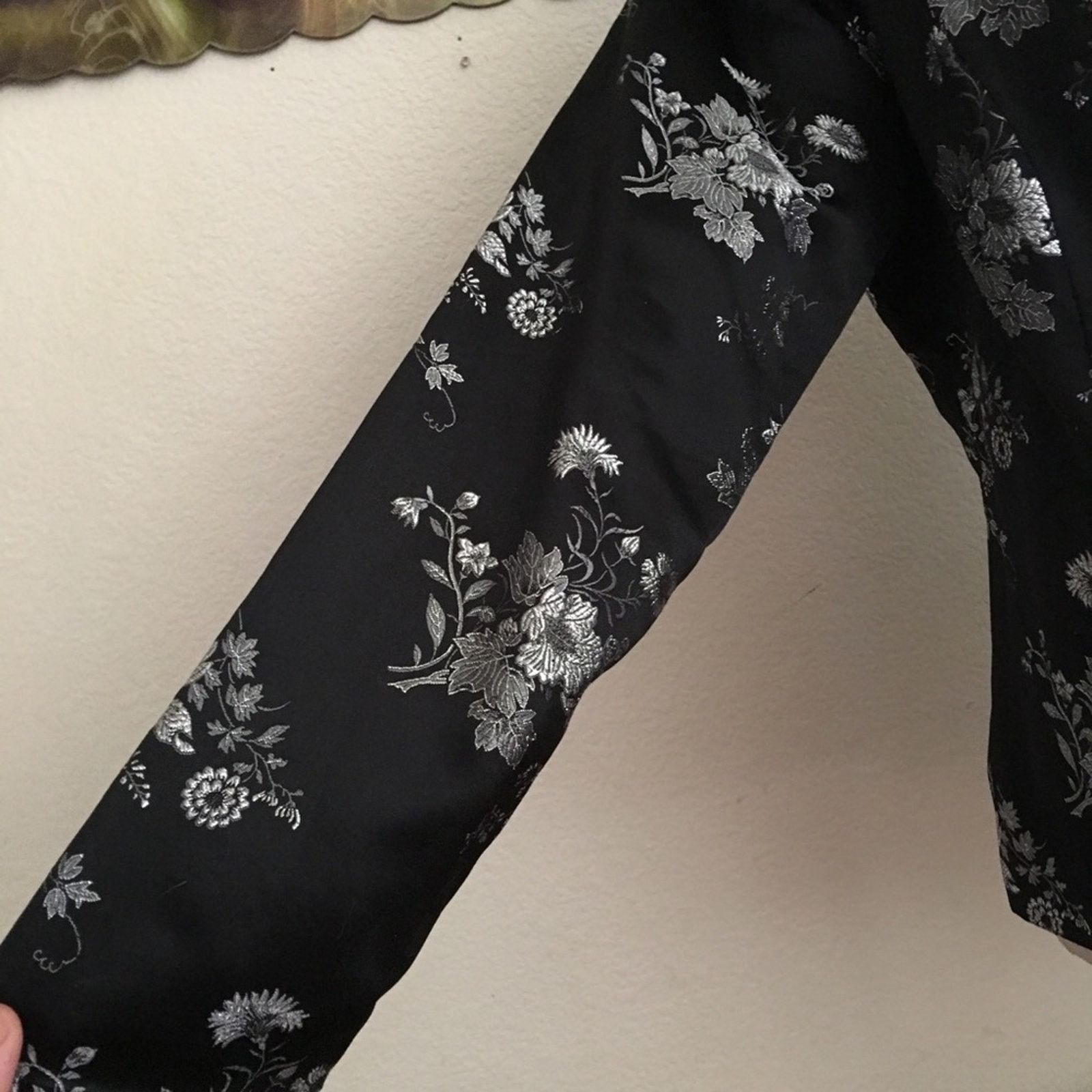 Vintage Sheri Martin New York metallic floral embroidered jacket Size M / US 6-8 / IT 42-44 - 6 Thumbnail