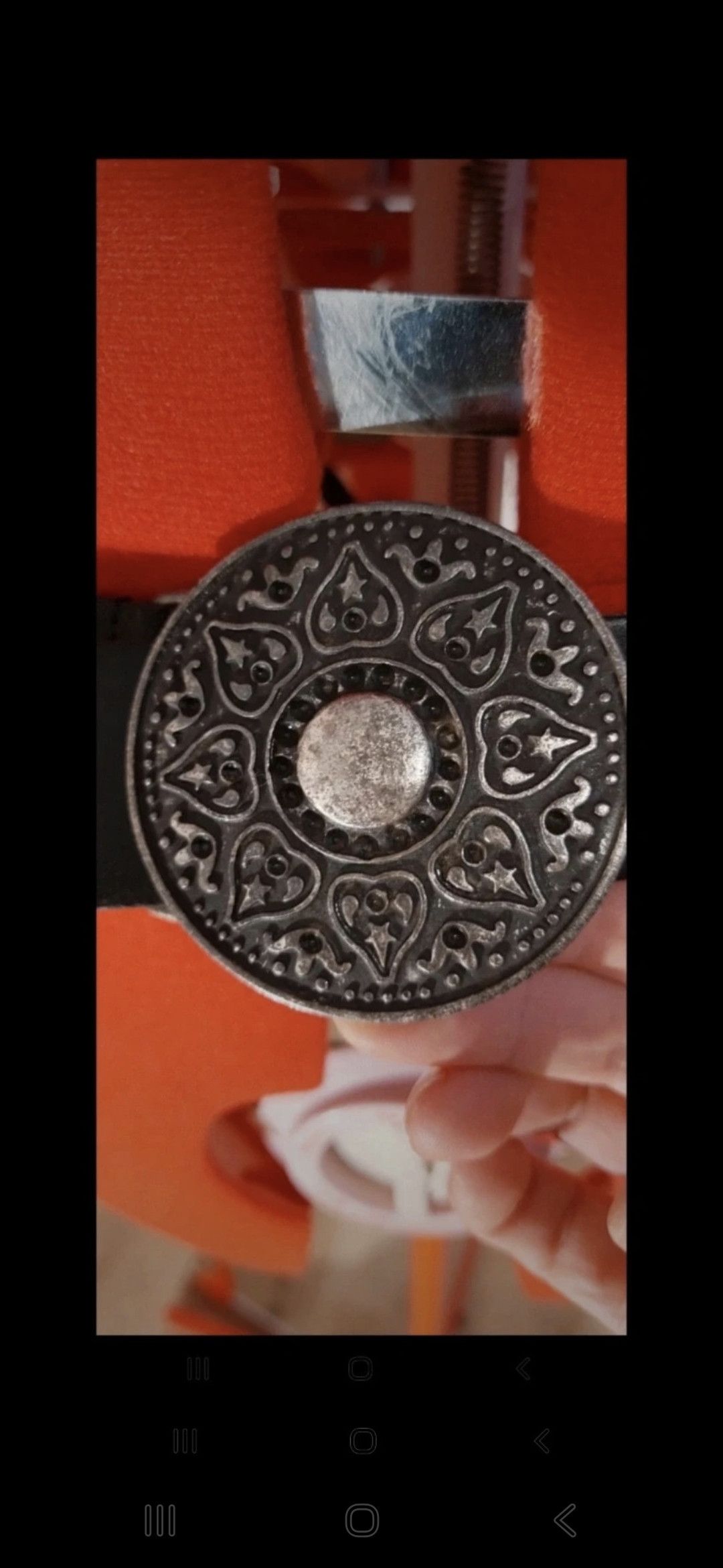 Vintage Vintage 90s Western Leather Belt France Round Buckle Size ONE SIZE - 2 Thumbnail