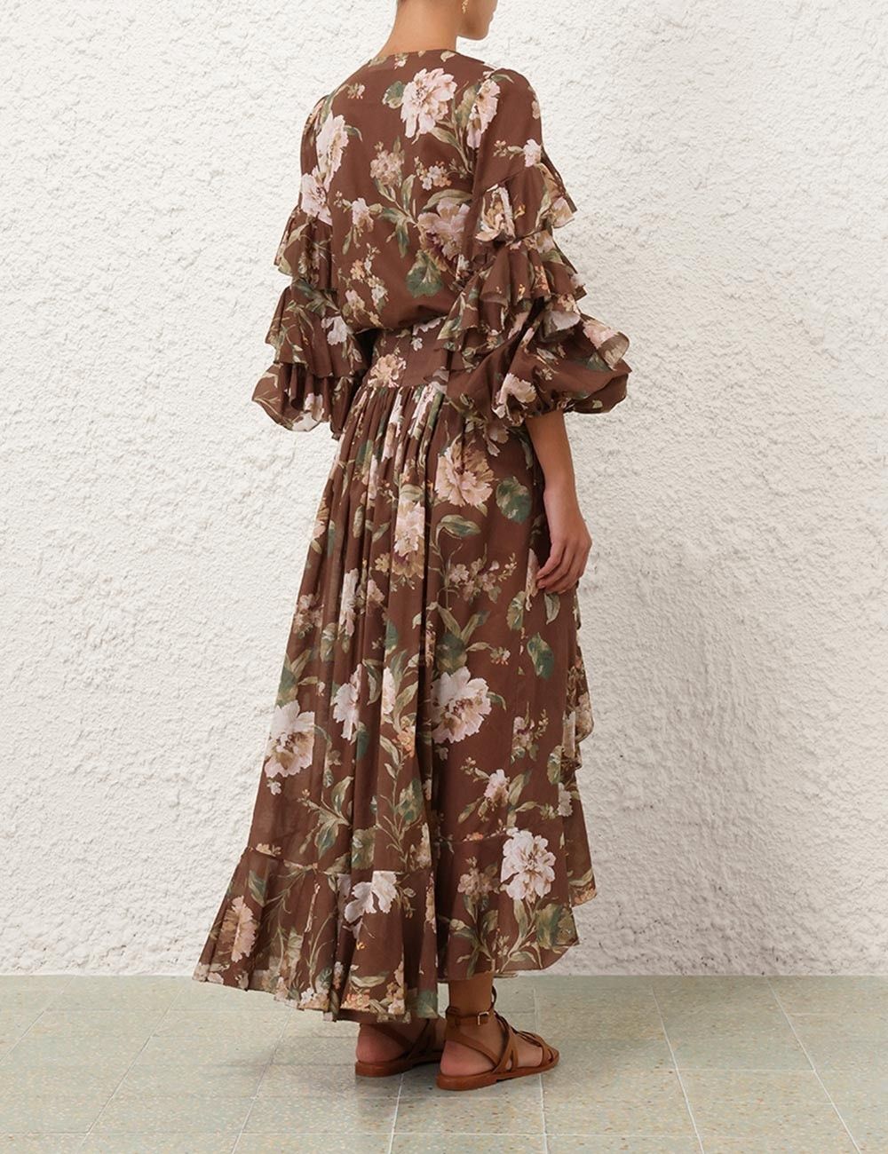 Zimmermann oc11z1025 Acacia Ruffle Blouse in Multicolor Size S / US 4 / IT 40 - 4 Thumbnail