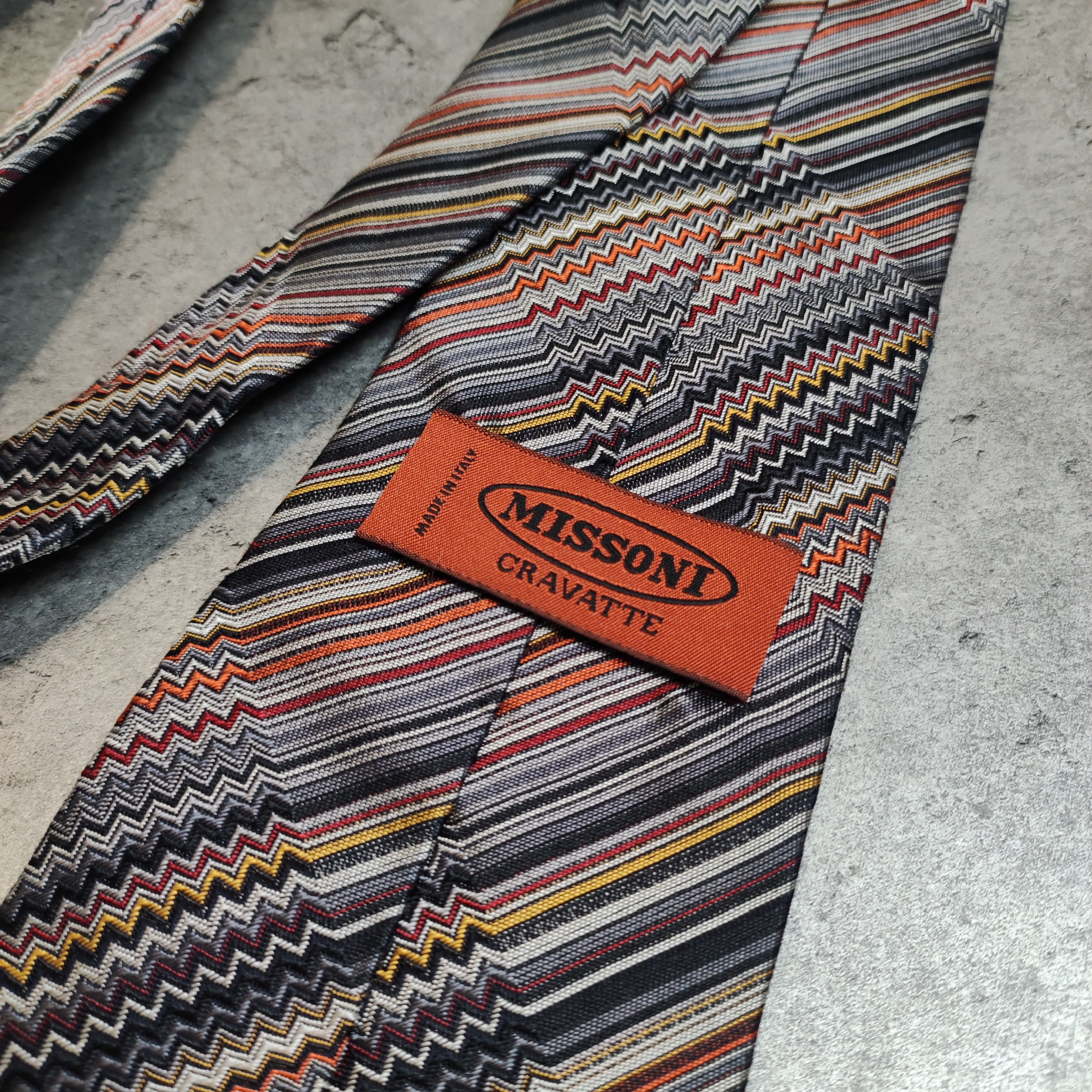 Missoni Vintage 90s Missoni Cravatte Silk Abstrack Tie Size ONE SIZE - 3 Thumbnail
