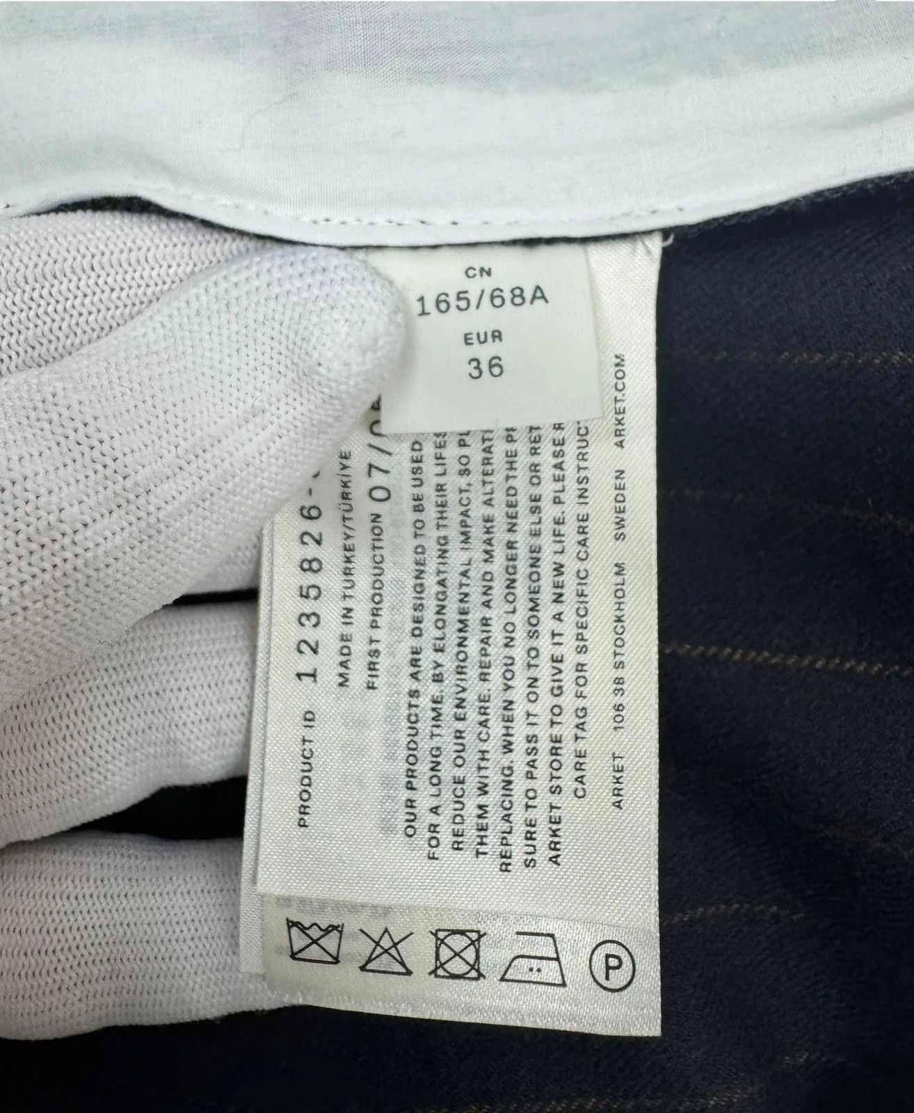 Arket Arket Wool Dress Pants Wide Leg Striped size 36 Size 26" / US 2 / IT 38 - 10 Thumbnail
