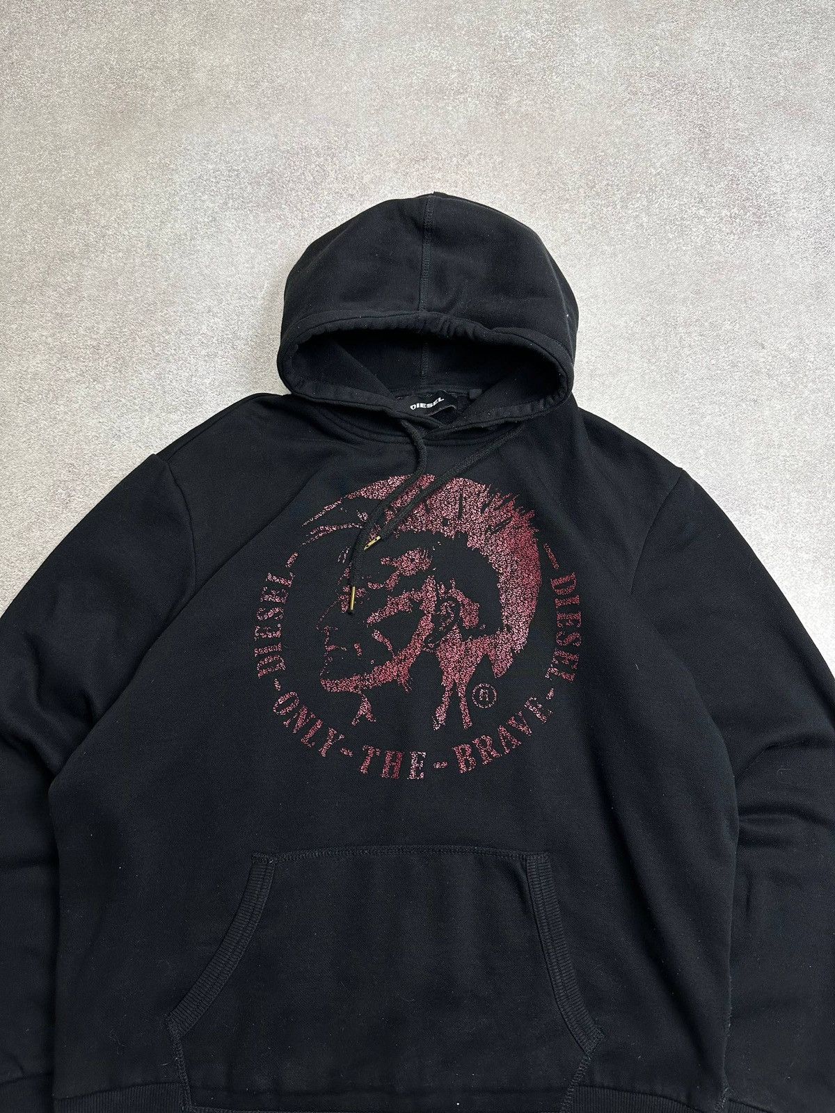 Diesel Vintage Diesel Brave Big Logo Hoodie Rare L Size US L / EU 52-54 / 3 - 2 Thumbnail