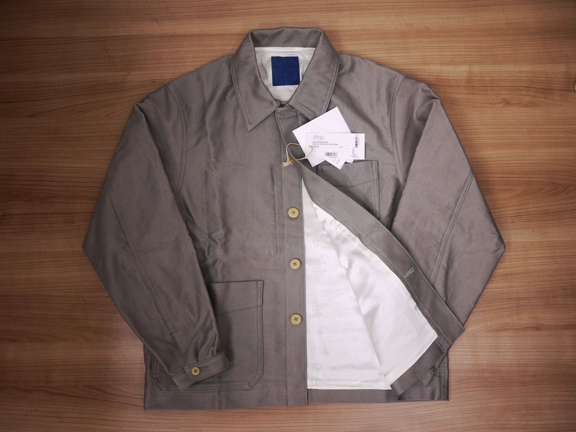Visvim VISVIM TRAVAIL Moleskin Coverall Grey 1 New Size US S / EU 44-46 / 1 - 1 Thumbnail