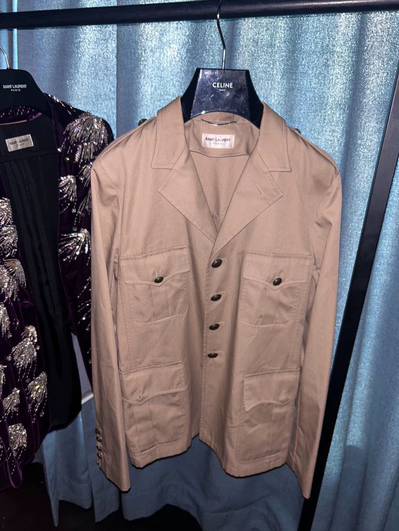 Yves Saint Laurent Saint Laruent 15SS Khaki Safari Jacket 2502-Nextarrow Size US S / EU 44-46 / 1 - 1 Thumbnail