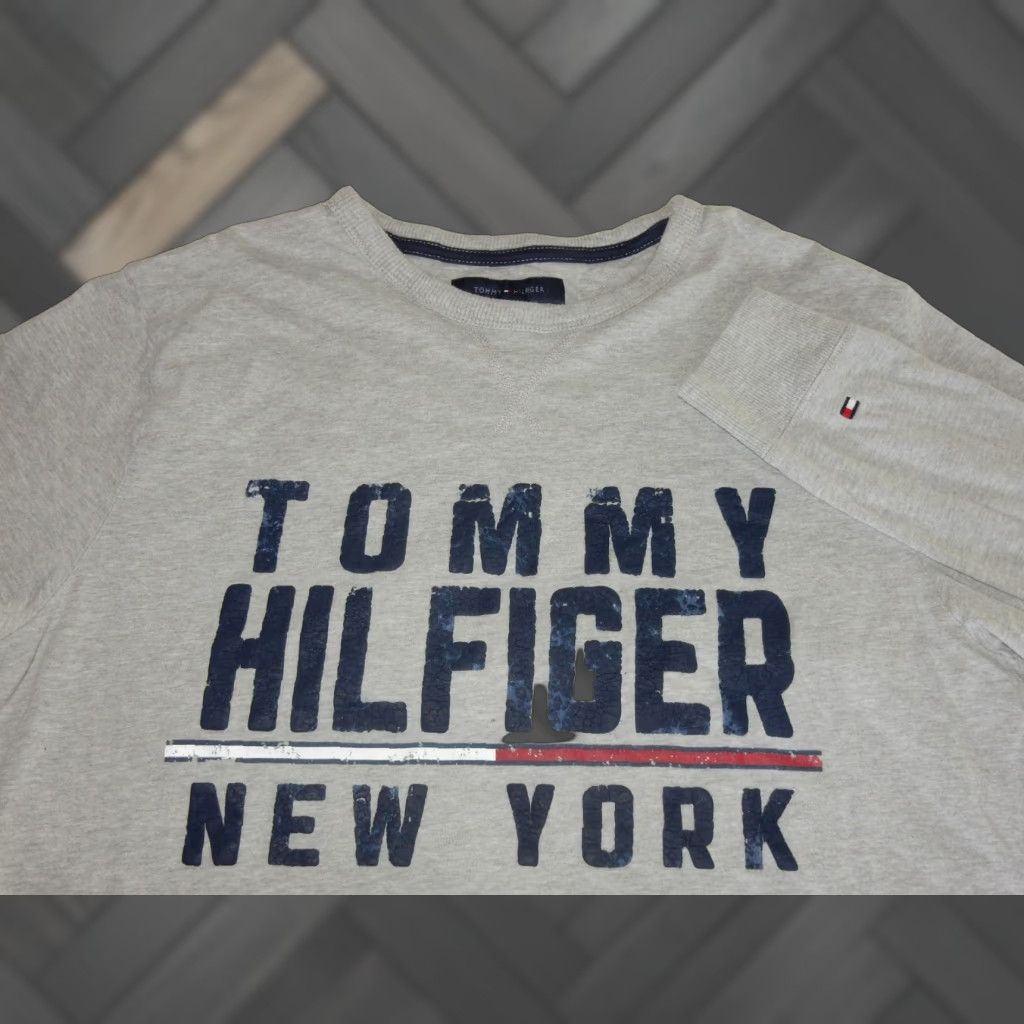 Tommy Hilfiger TOMMY HILFIGER Gray Long Sleeve T-Shirt Men’s Medium Cotton Size US M / EU 48-50 / 2 - 1 Thumbnail