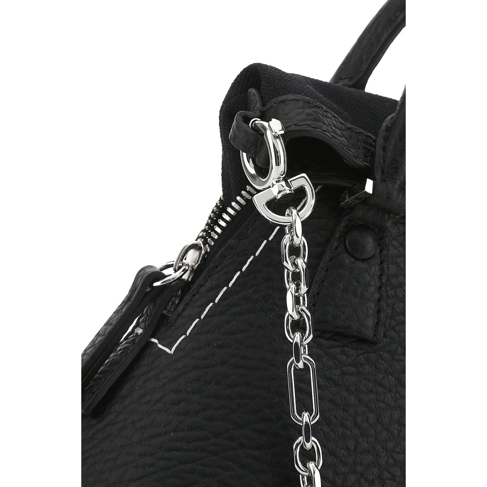 Maison Margiela MAISON MARGIELA 5AC Classique Micro Black Leather Top Handle Size ONE SIZE - 4 Thumbnail