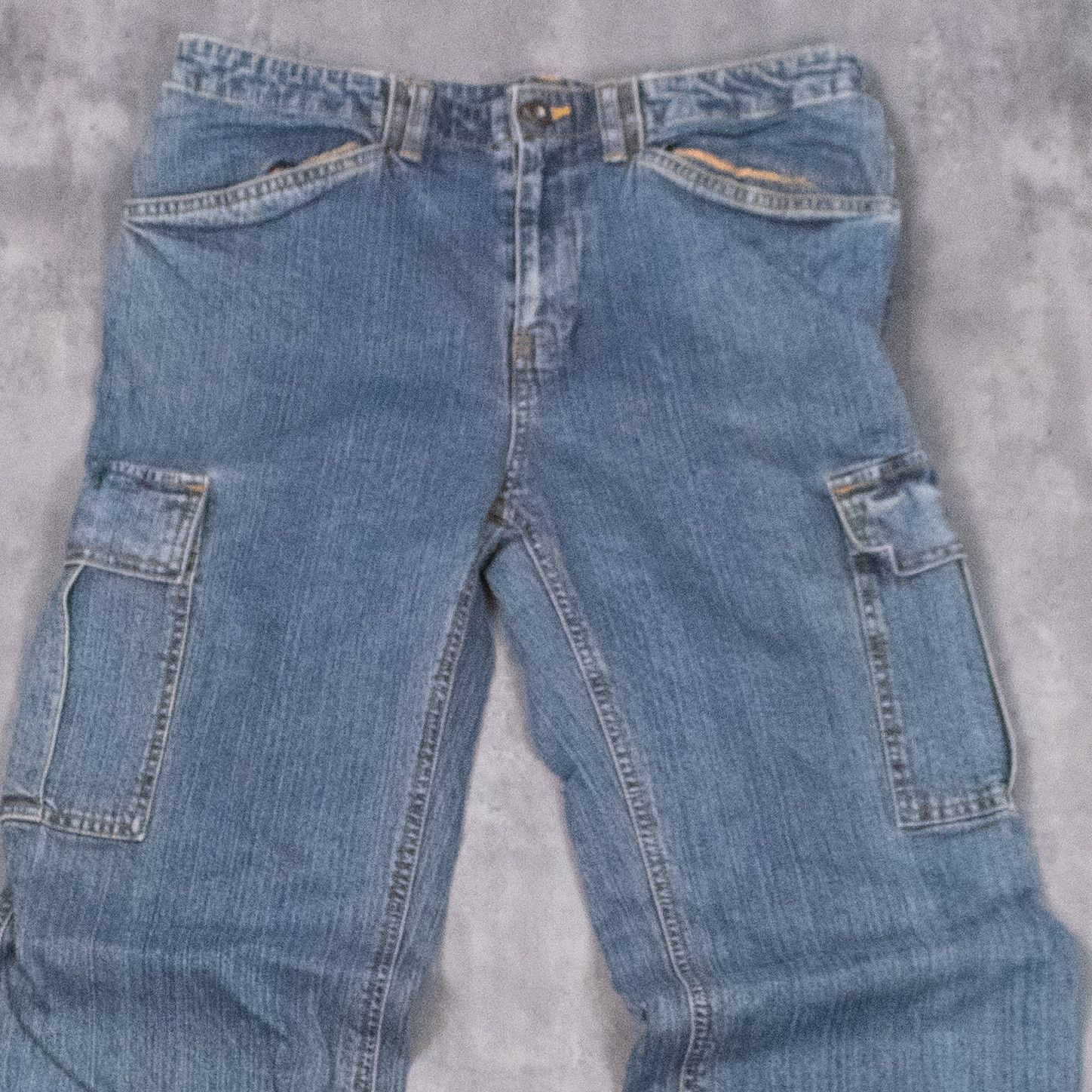 Denver Hayes × Vintage Vintage 1990's Denver Hanes Cargo Baggy Denim Pant's Size US 32 / EU 48 - 5 Thumbnail