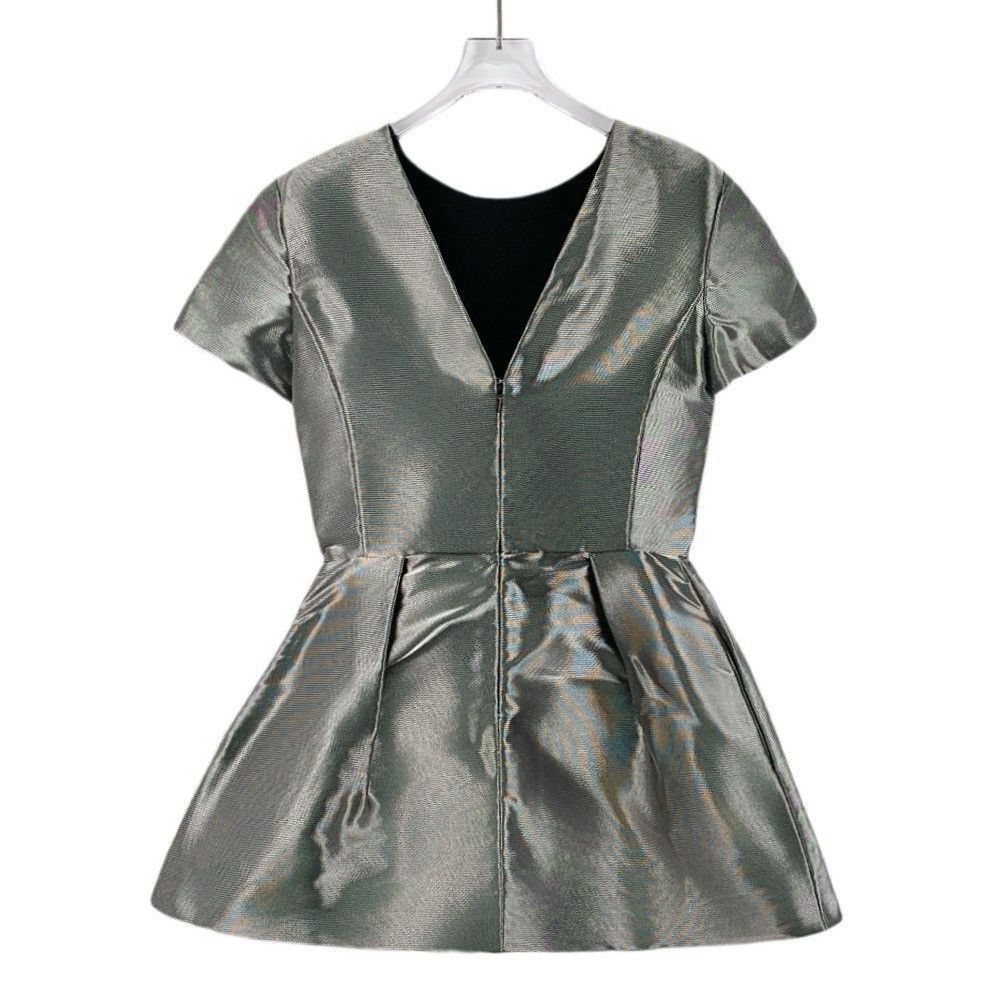 Dior Dior Silver Technicolor Round Neck Short Sleeve Dress Size XS / US 0-2 / IT 36-38 - 2 Thumbnail
