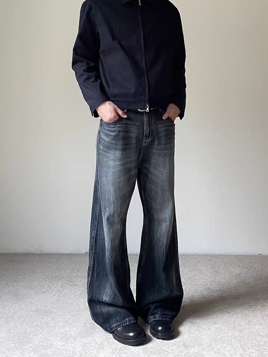 Jean Blue loose-fitting wide-leg jeans Size US 32 / EU 48 - 3 Thumbnail