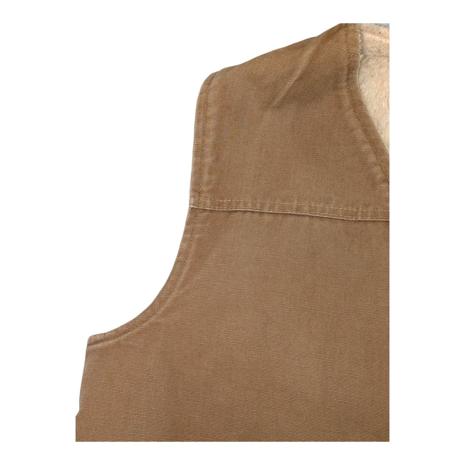 Carhartt Vintage Carhartt Duck Canvas Sherpa Lined Vest Brown Tan Wor Size US L / EU 52-54 / 3 - 3 Thumbnail