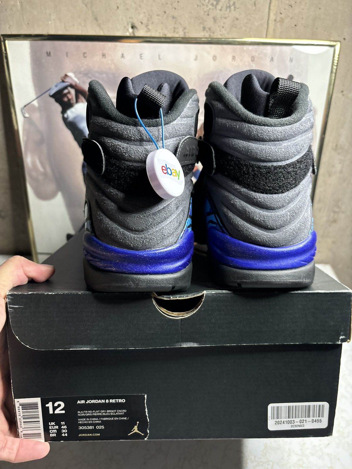 Jordan Brand Air Jordan 8 Retro 2015 Aqua 2015 Size US 12 / EU 45 - 7 Thumbnail