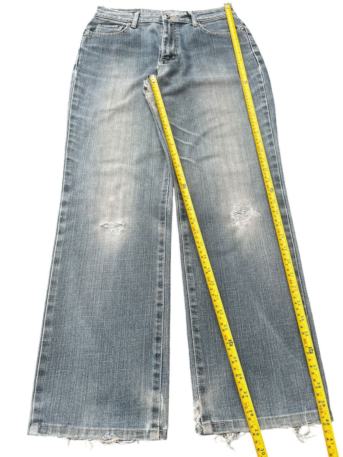 Edwin × Japanese Brand × KMRii Vintage Japanese Brand Blue Washed Straight Frayed Leg Jeans Size US 29 - 10 Thumbnail