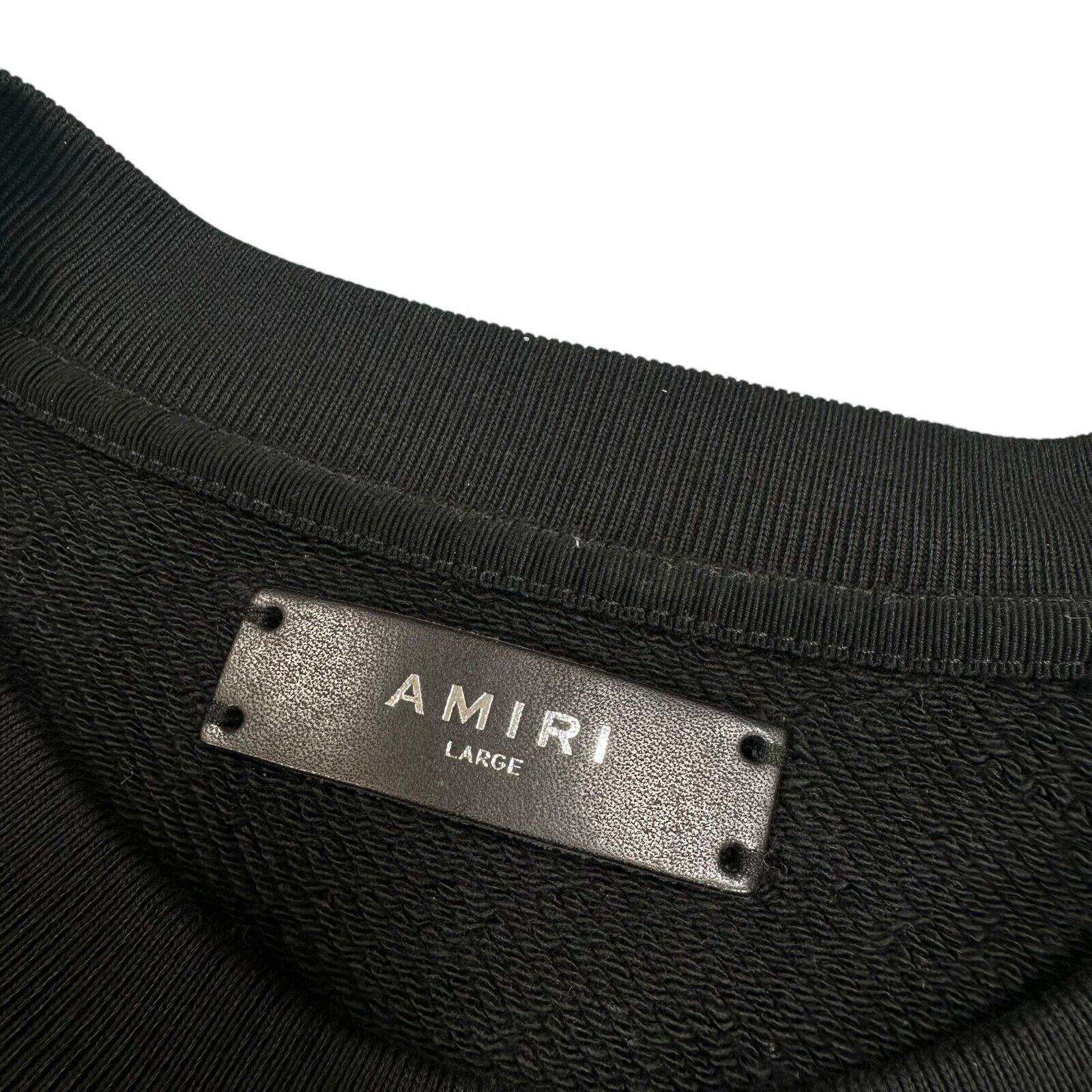 Amiri Amiri Size L Sweatshirt Black Floral Chest Peace Logo Size US L / EU 52-54 / 3 - 3 Thumbnail