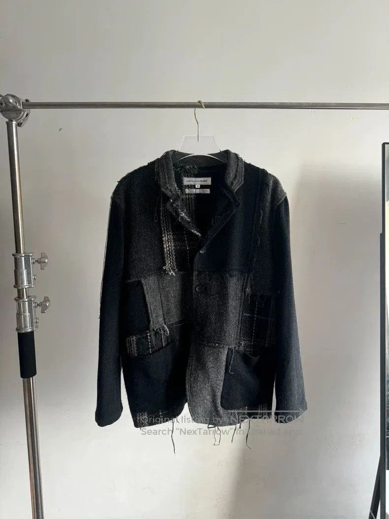 Comme des Garcons COMME des GARCONS SHIRT Patchwork Wool Blazer. Size US M / EU 48-50 / 2 - 1 Thumbnail