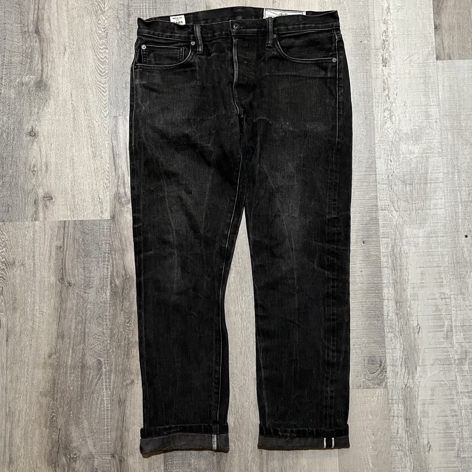 RGT Rogue Territory Selvedge Black Denim Japanese Slim Jeans