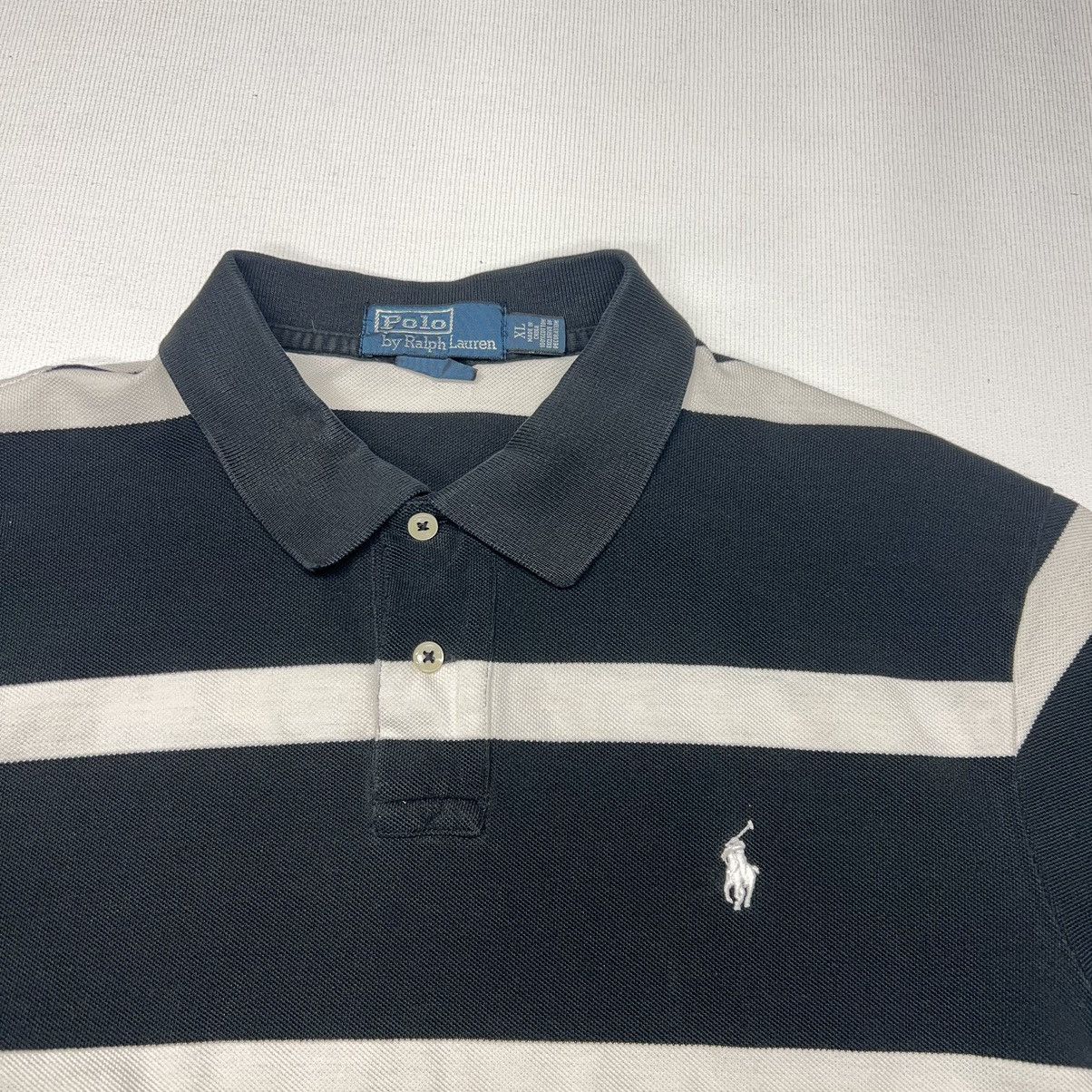 Polo Ralph Lauren Polo Ralph Lauren Polo Shirt Black White Striped Custom Fit Size US XL / EU 56 / 4 - 4 Thumbnail