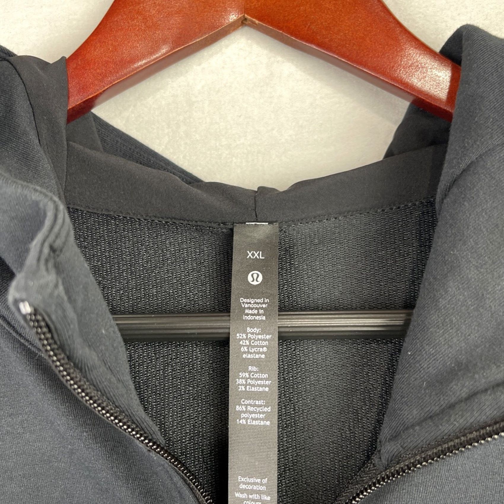 Lululemon Lululemon City Sweat Hoodie Mens 2XL Black Full Zip Stretch LM3CBZS Size US XXL / EU 58 / 5 - 5 Thumbnail