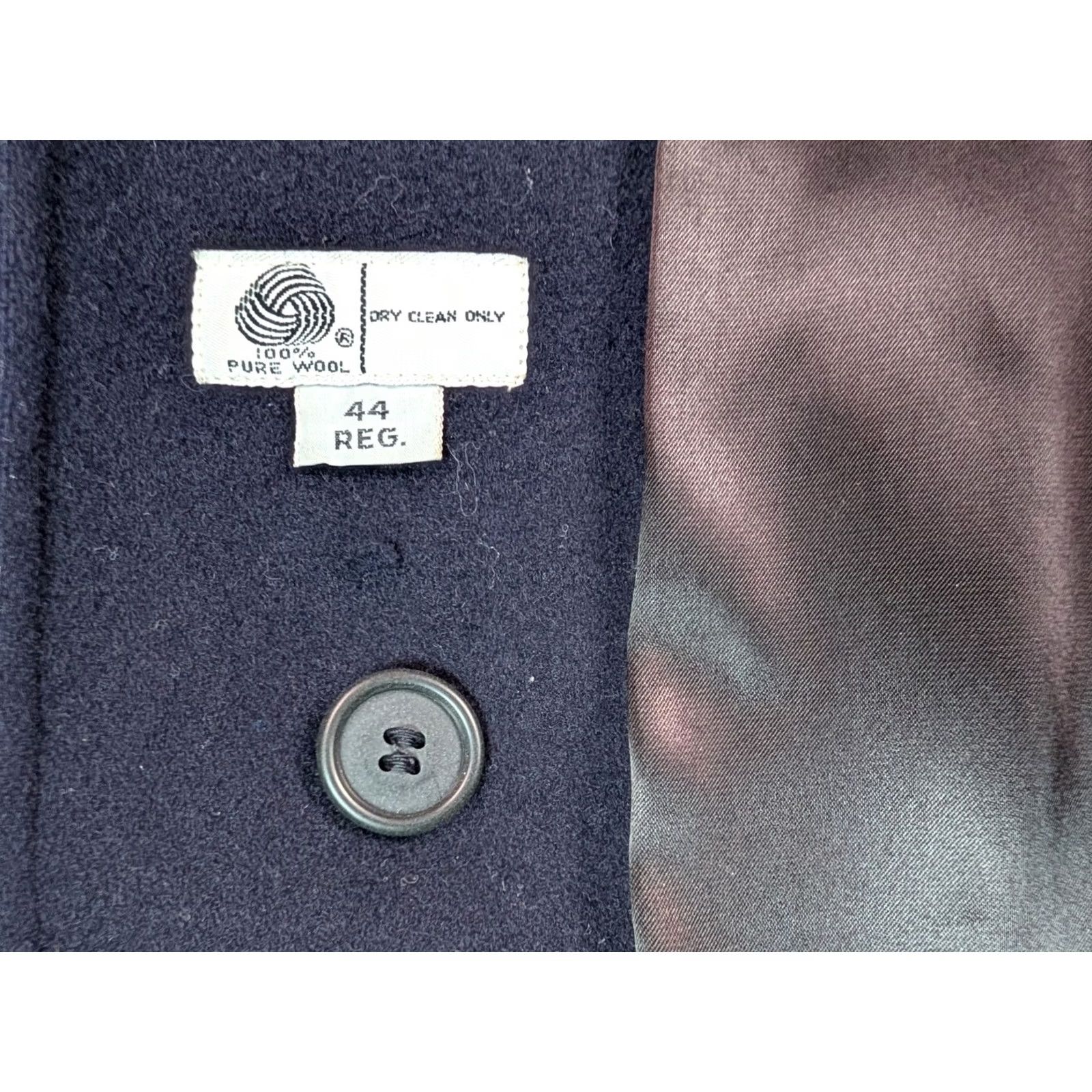 London Fog London Fog Coat Overcoat Men 44R Wool Charcoal Navy Double Breasted Button City Classic 90s Trend Mens Size US S / EU 44-46 / 1 - 4 Thumbnail