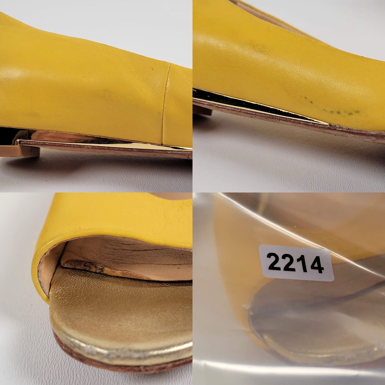 Cole Haan VINTAGE Cole Haan Womens Flat Peep Toe Leather Slip On Yellow 5.5 B Leather Lining Breathable Comfort Lightweight 80s City Metal Size M / US 6-8 / IT 42-44 - 9 Thumbnail