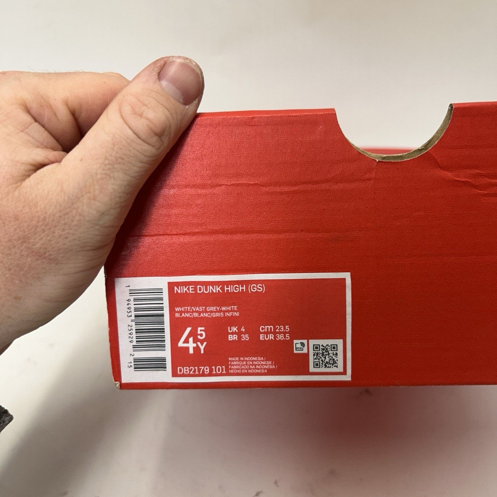 Nike Nike Dunk High GS “Vast Grey” DB2179-101 Size US 6 / IT 36 - 5 Thumbnail