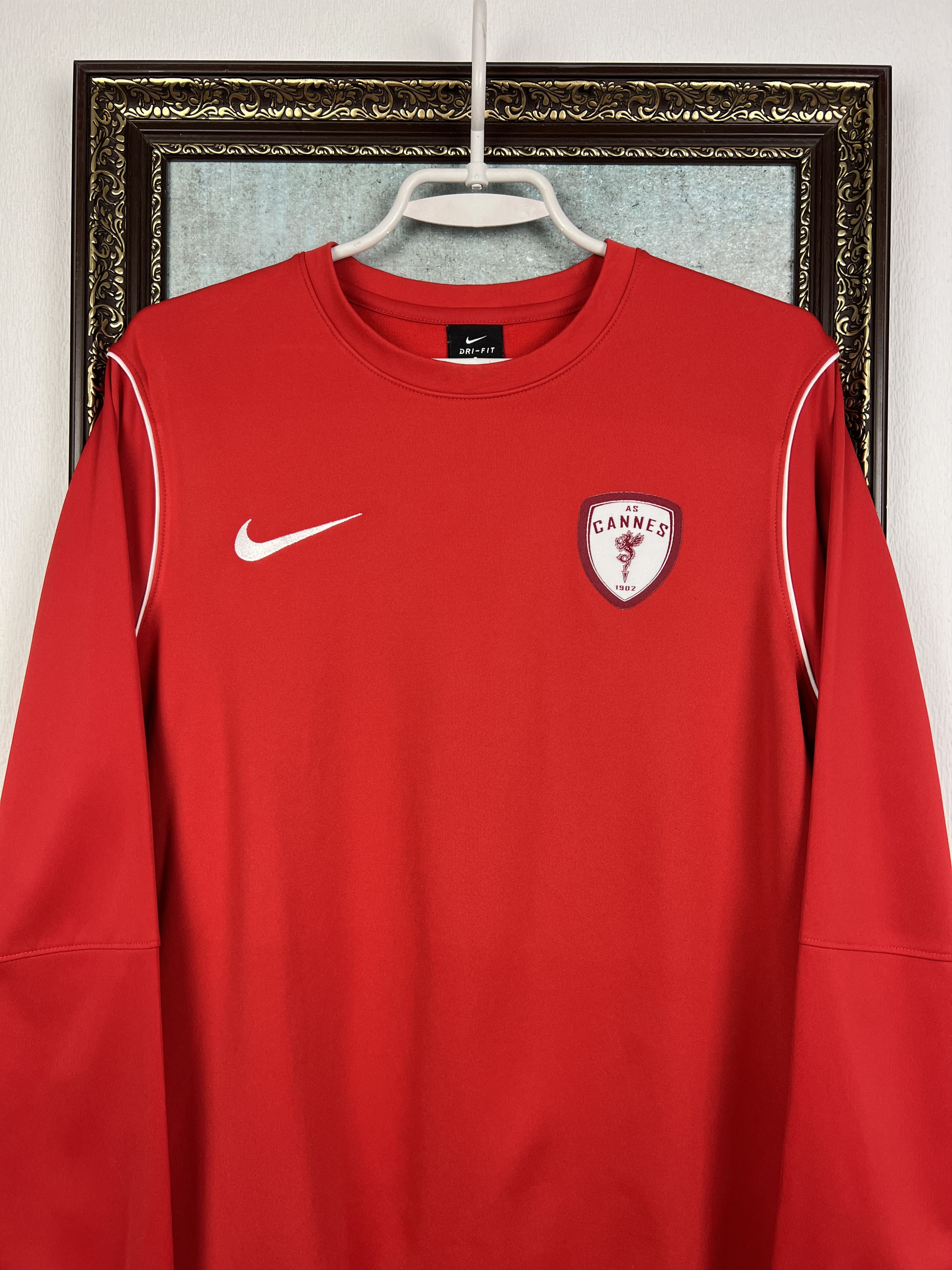 Nike Nike AS Cannes Football Sweatshirt Soccer TRack Top Rare Size US M / EU 48-50 / 2 - 2 Thumbnail