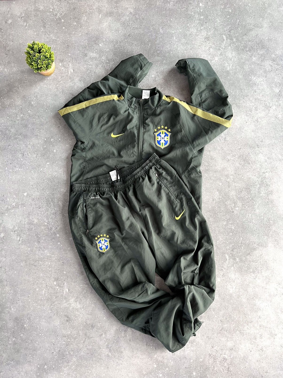 Nike × Vintage Rare Vintage y2k Nike x Brasil Football Tracksuit