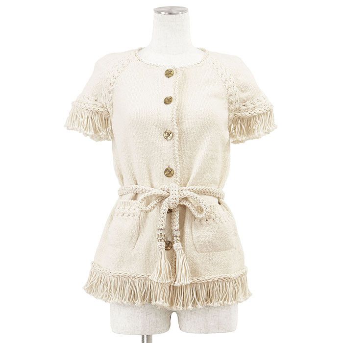 Chanel Chanel Métiers d’Art Paris New York Egypt Cotton Knit Cardigan Cotton Tops P58186 DUTY FREE for USA