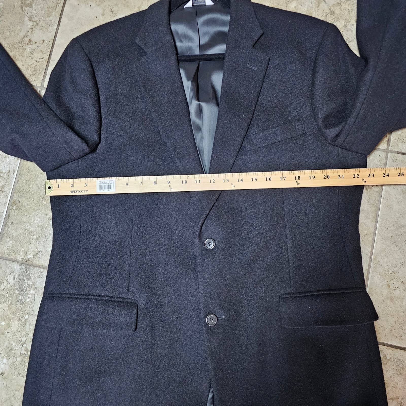 Joseph & Feiss Joseph & Feiss 100% Camelhair Black 2 button blazer 44 Long Size 44L - 8 Thumbnail