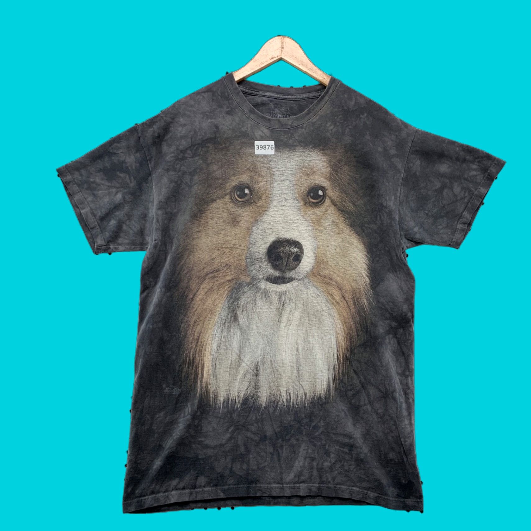 The Mountain VINTAGE The Mountain Shirt Mens L Gray Tie Dye Dog 22x31.5 Shetland Sheepdog Size US L / EU 52-54 / 3 - 1 Thumbnail