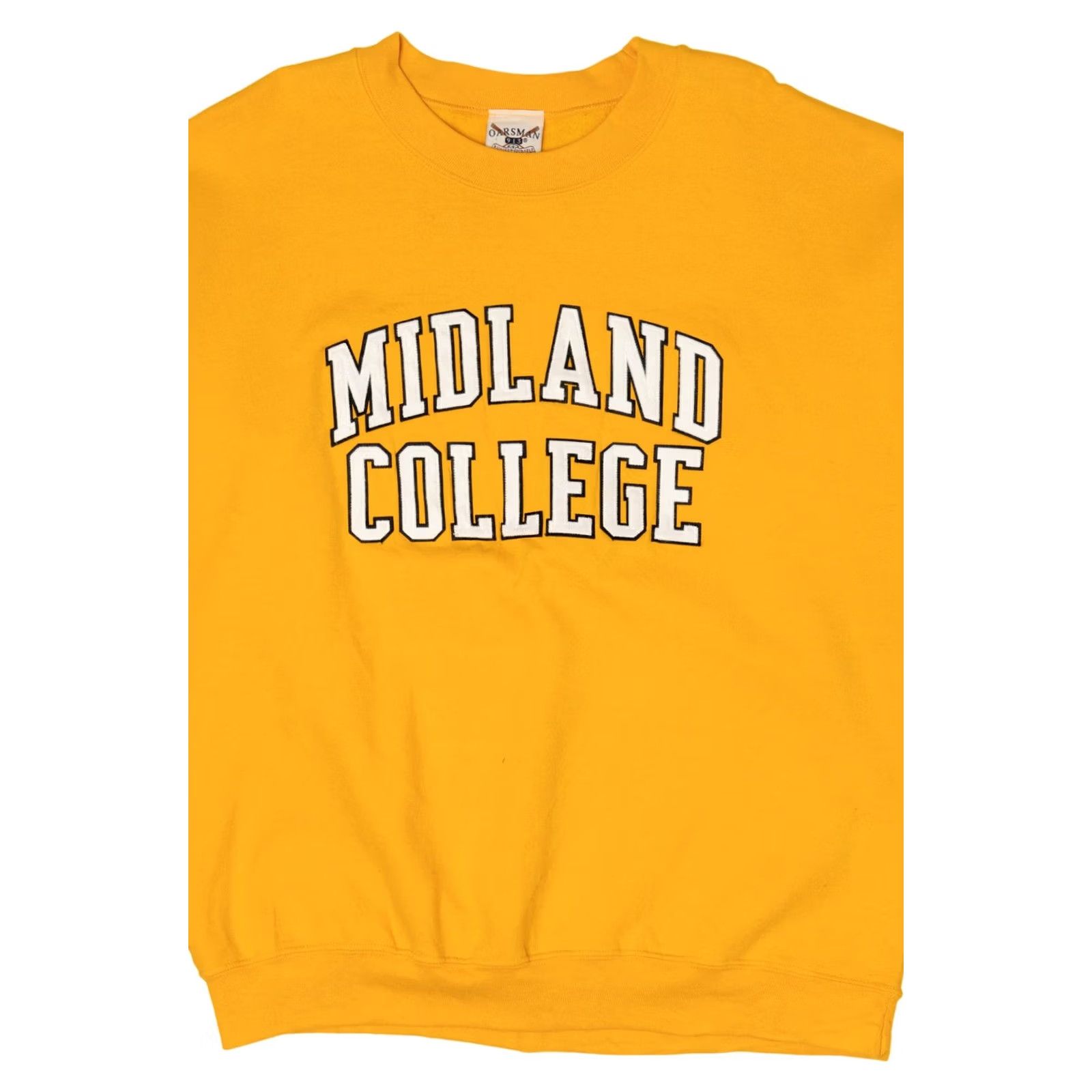 Vintage VINTAGE Yellow Midland College Sweatshirt Large 2000s Oarsman Cotton Polyester Size US L / EU 52-54 / 3 - 5 Thumbnail