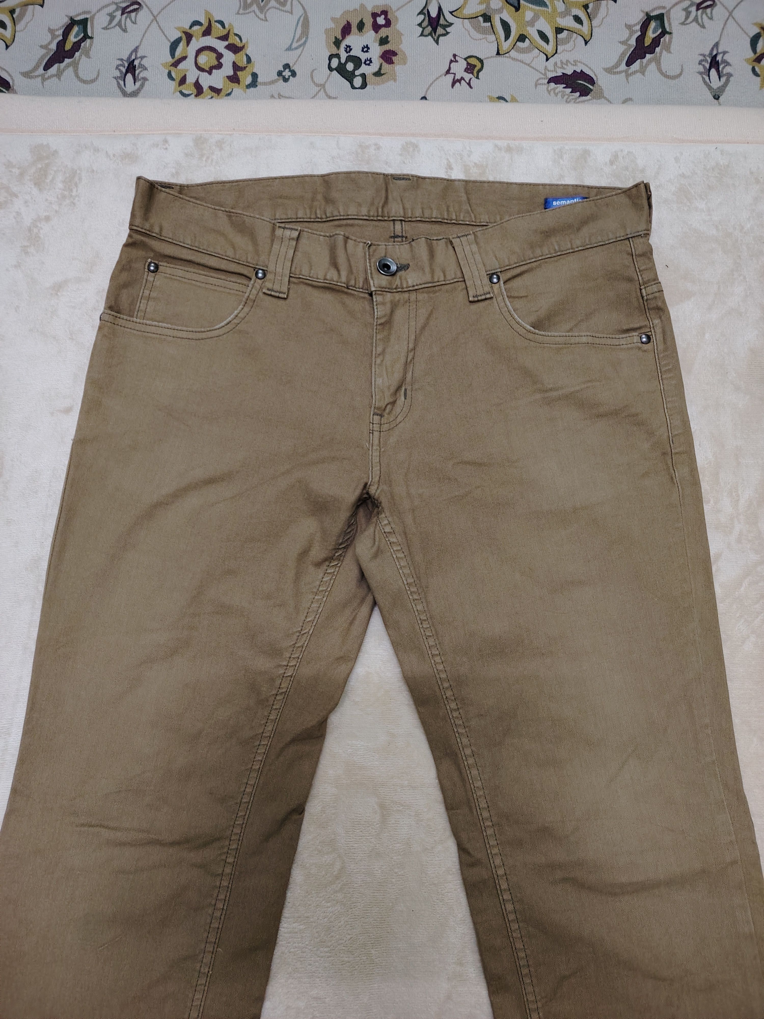 semanticdesign Semantic Design Buckleback Stretchable Brown Jeans Size US 34 / EU 50 - 3 Thumbnail
