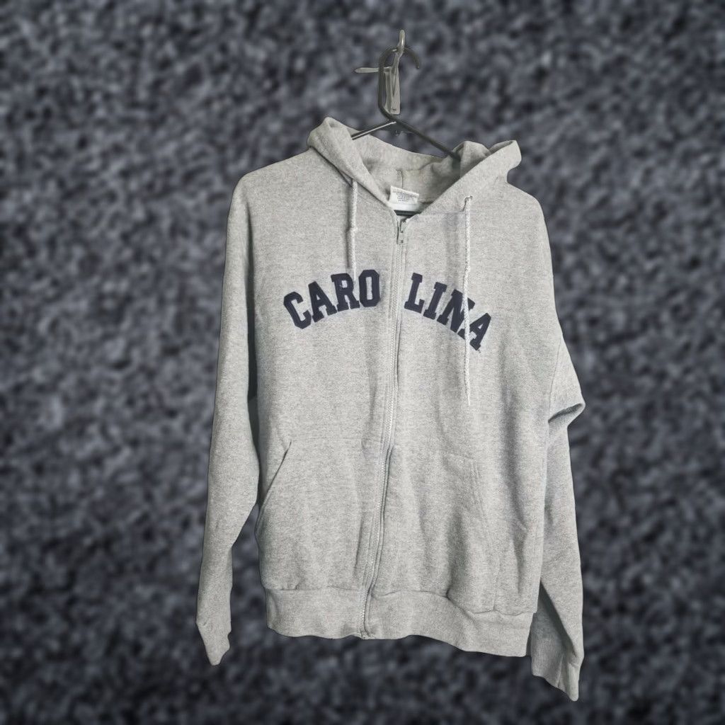 Vintage VINTAGE The Cotton Exchange CAROLINA Gray Full Zip Sweatshirt Adult Medium Unisex Size US M / EU 48-50 / 2 - 1 Thumbnail