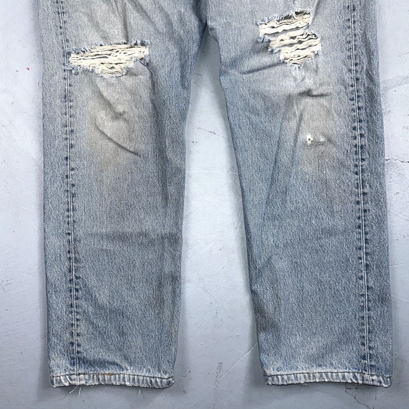 Levi's Levis 501 Vintage 90s Mexico Straight Leg Jeans 40x32 Light Wash Y2K Act 38x30 Size US 40 / EU 56 - 3 Thumbnail