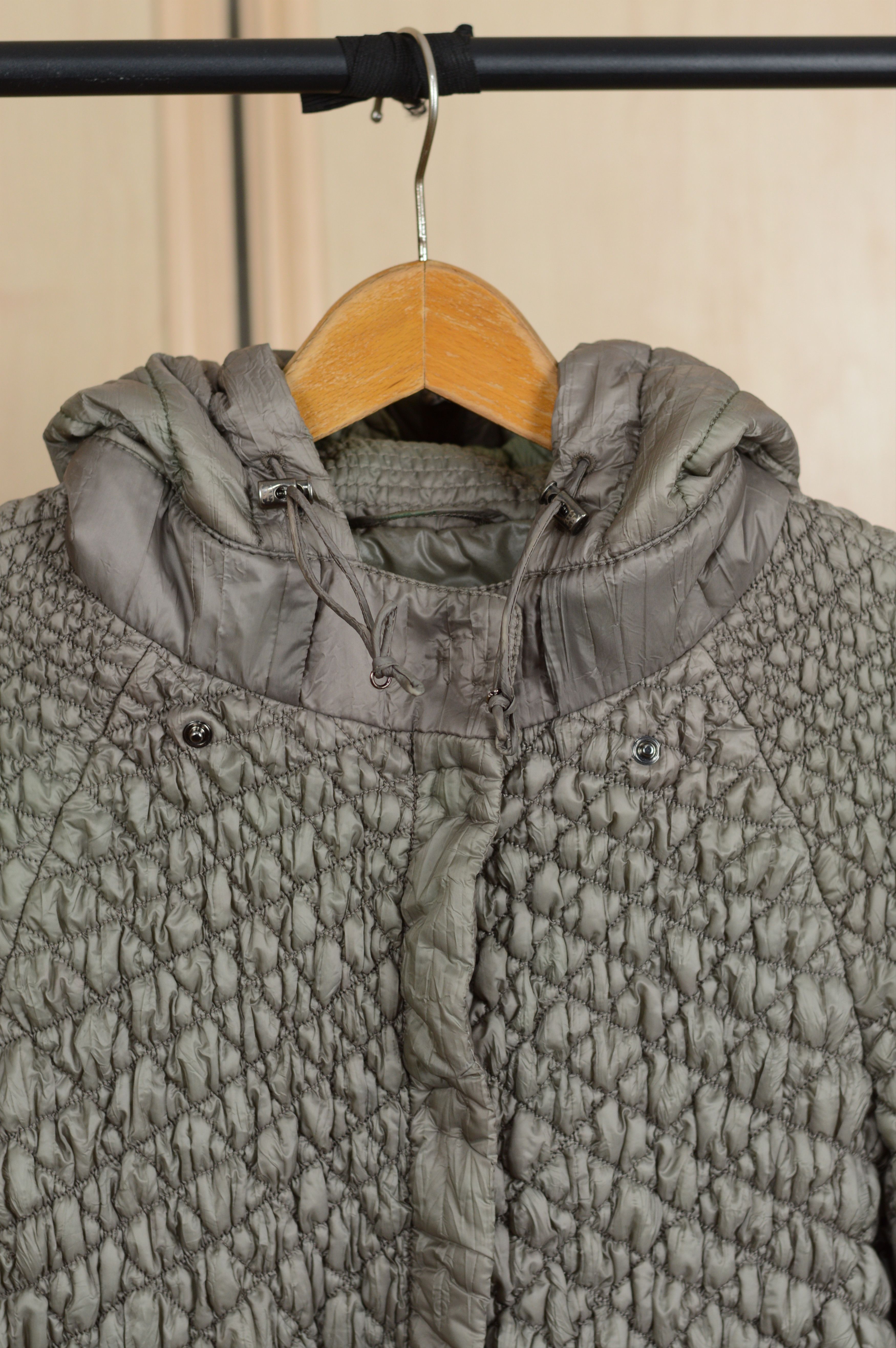 Ermanno Scervino Ermanno Scervino Quilted Hooded Jacket Olive Green Size S / US 4 / IT 40 - 4 Thumbnail