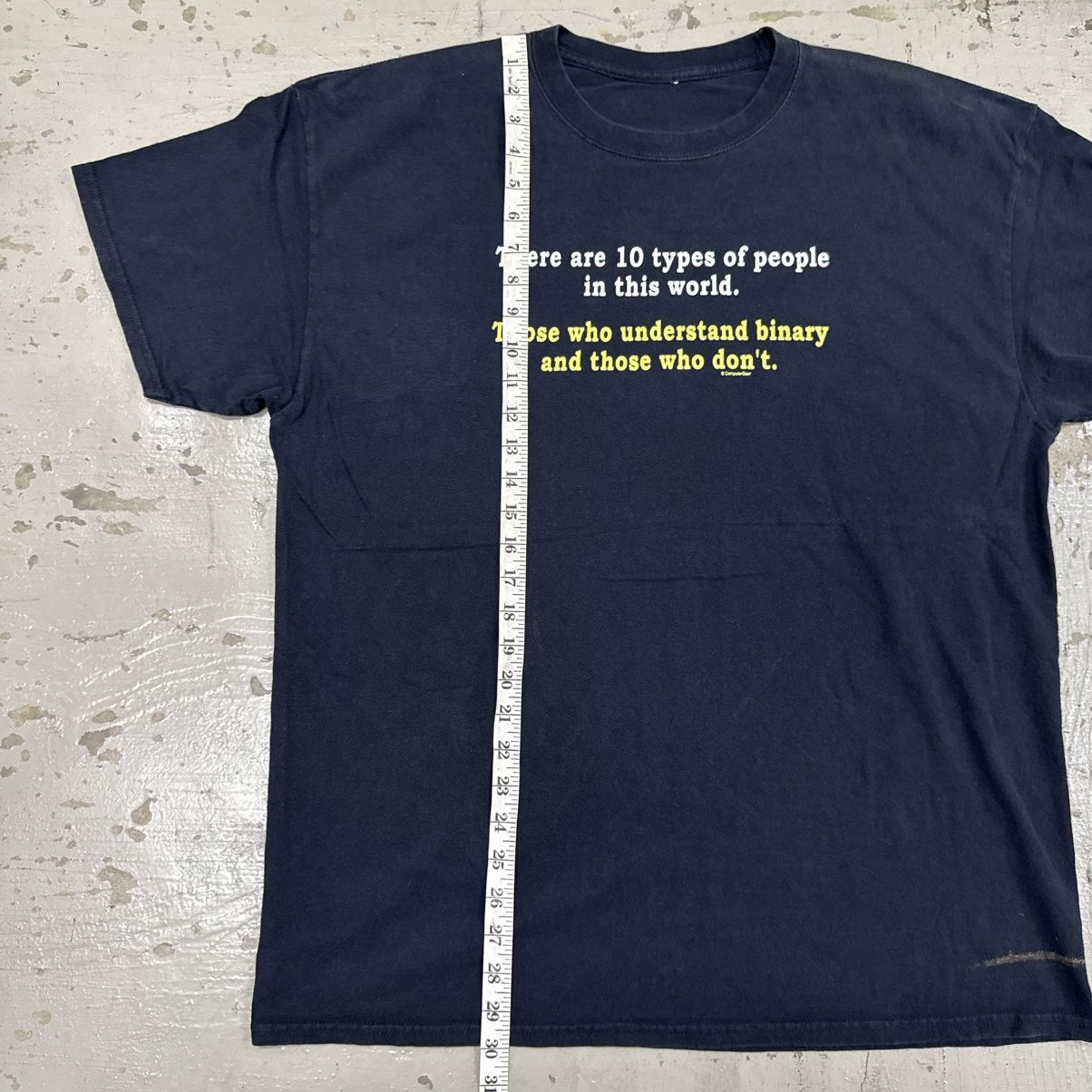 Vintage Vintage Computer Gear Binary Humor Wording Tees Size US XL / EU 56 / 4 - 5 Thumbnail