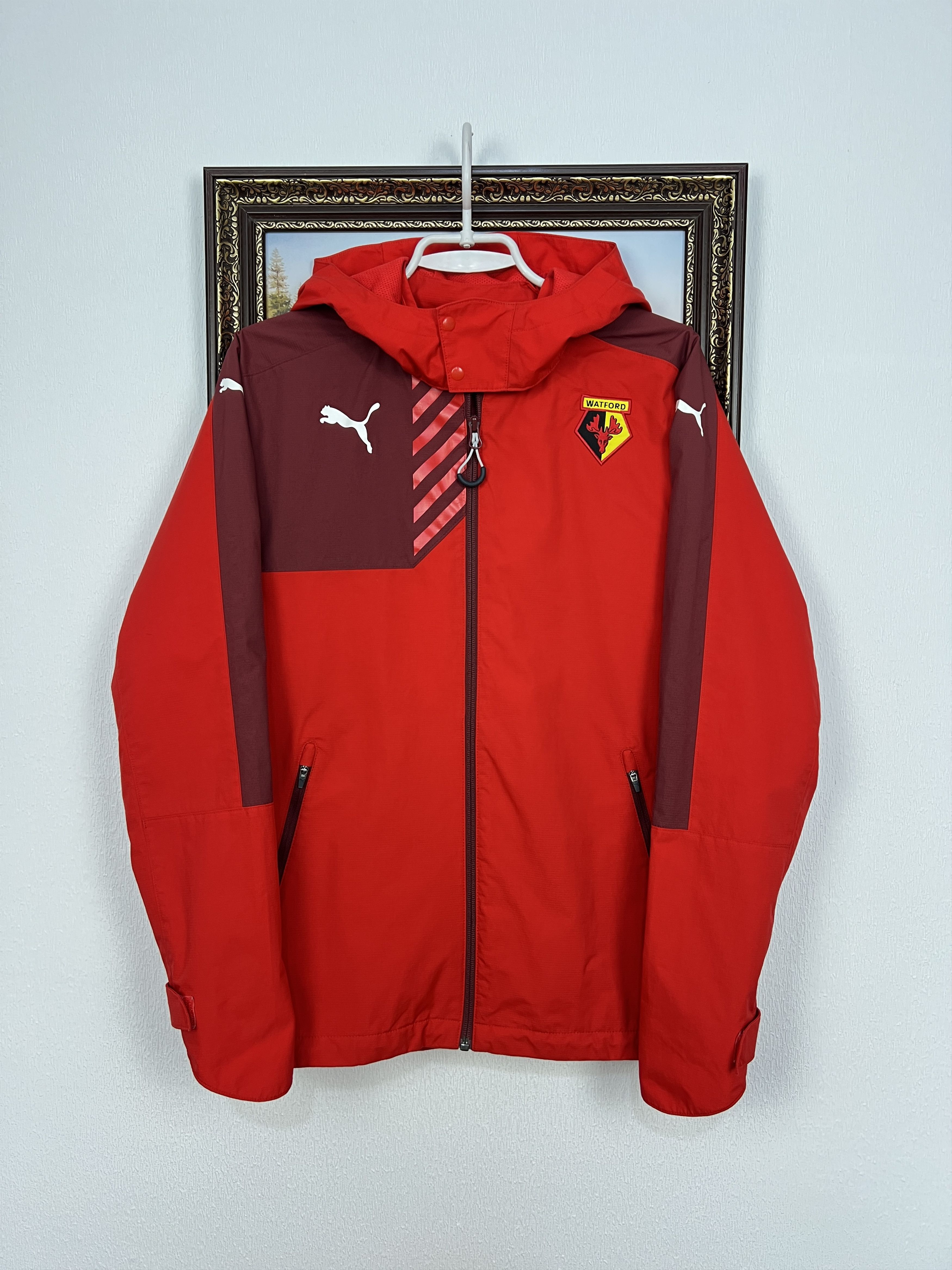 Puma Watford Football Jacket Soccer Track Top Hooded Zip Size US S / EU 44-46 / 1 - 1 Thumbnail