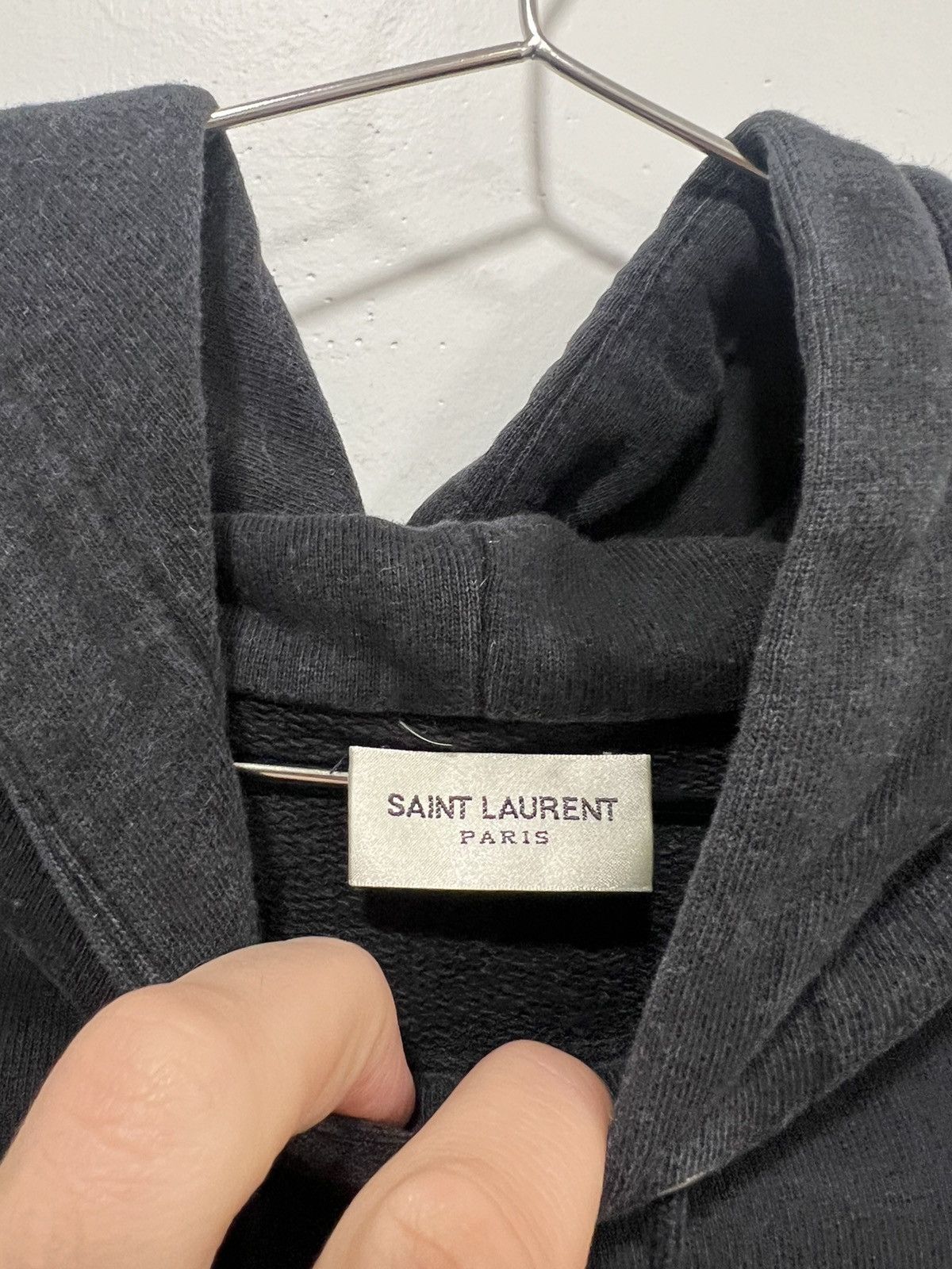 Saint Laurent Paris Logo hoodie Size US L / EU 52-54 / 3 - 3 Thumbnail