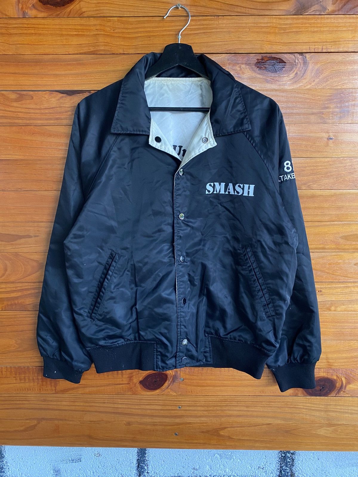 Vintage Vintage 80s Village Stone Reversible Varsity Bomber Jacket Size US L / EU 52-54 / 3 - 5 Thumbnail