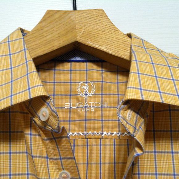 BUGATCHI BUGATCHI MENS ORANGE COTTON CASUAL SHIRT SIZE: 17/34-35 Size US XL / EU 56 / 4 - 6 Thumbnail