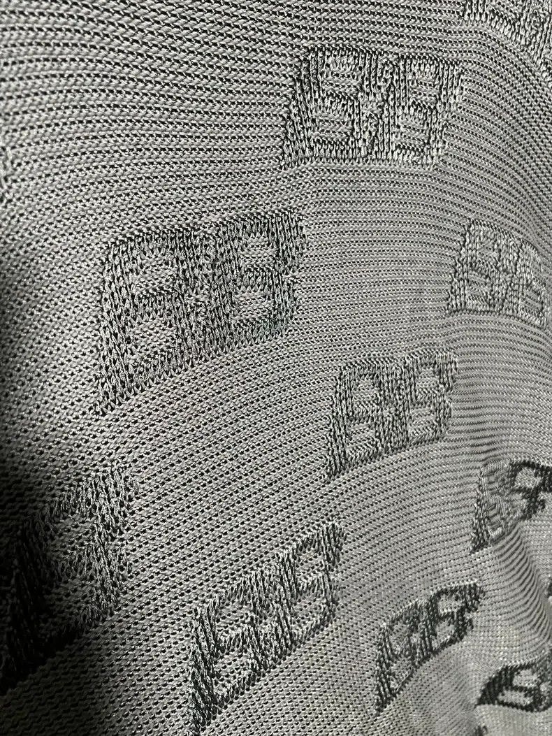 Balenciaga Balenciaga Gray Jacquard Knit Logo Sweater Size US M / EU 48-50 / 2 - 3 Thumbnail